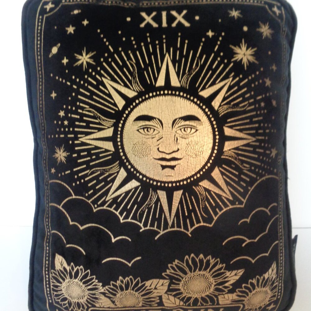 RACHEL ZOE Mystical THE SUN Tarot Down Alternative Decorative Pillow NWOT
